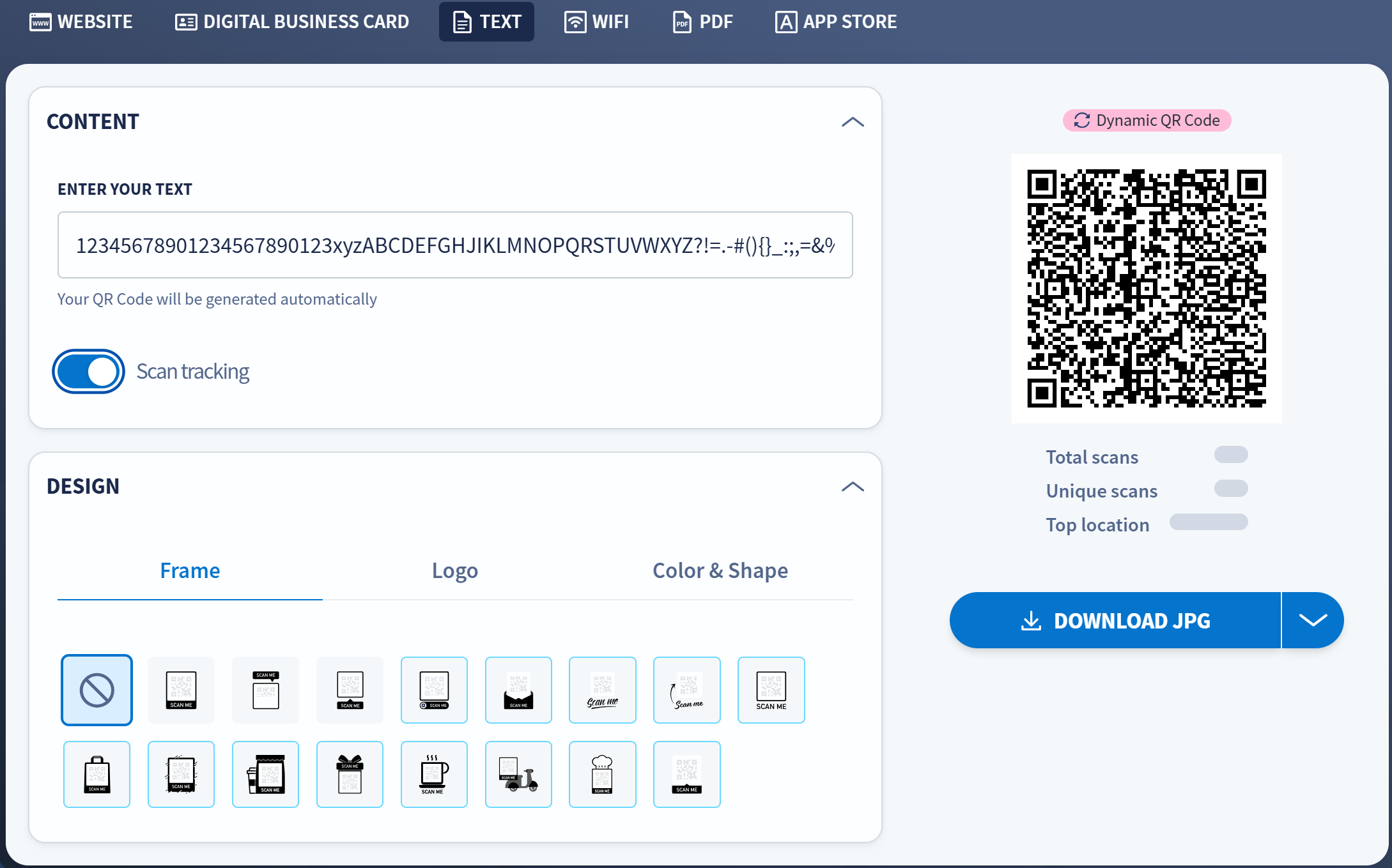 QR code generator example